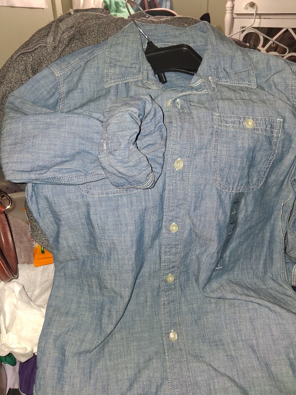 GAP Light Blue Chambray Button-Down Shirt